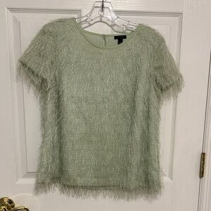 Ann Taylor Sage Green Textured Blouse